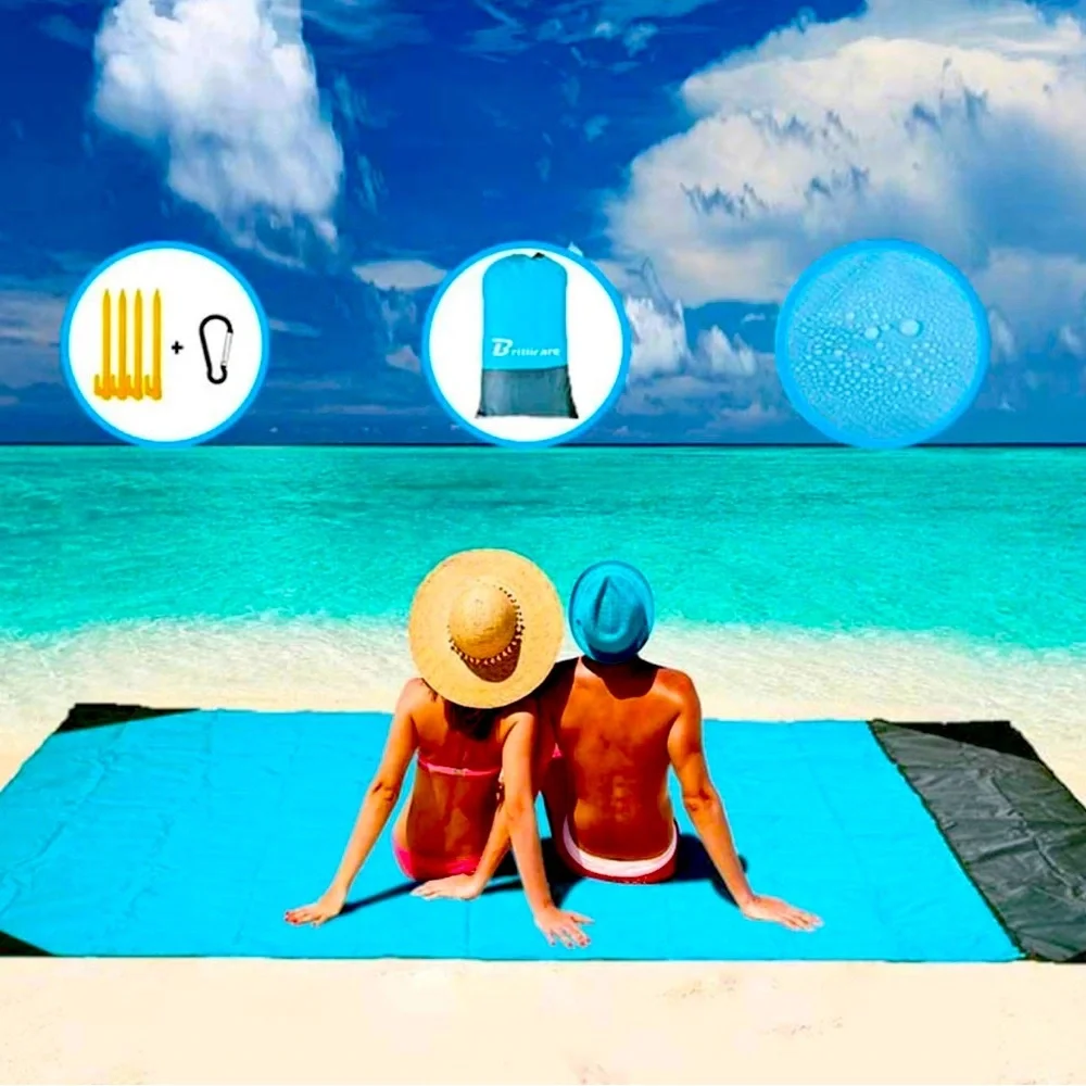 Beach Sandfree Blanket, Manta de Playa, Lightweight Mat for Outdoor, Camping New